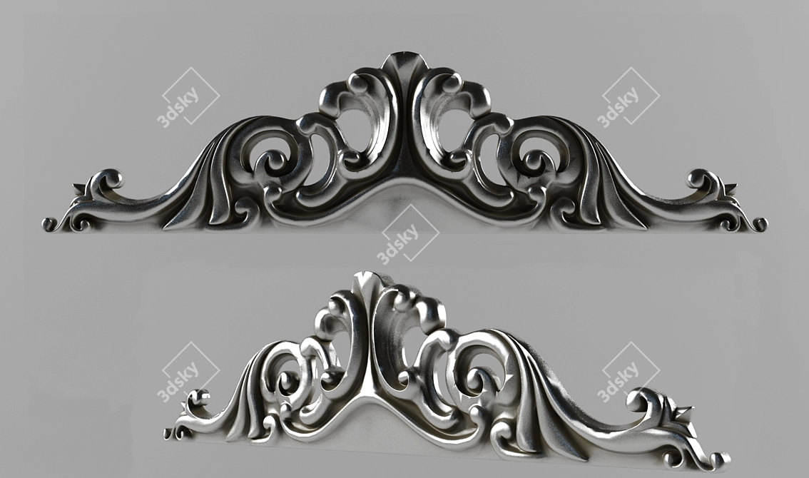 Royal Carved Crown 3D model image 1