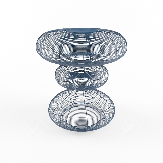 Netherlands-inspired Metal Blue Decor 3D model image 1
