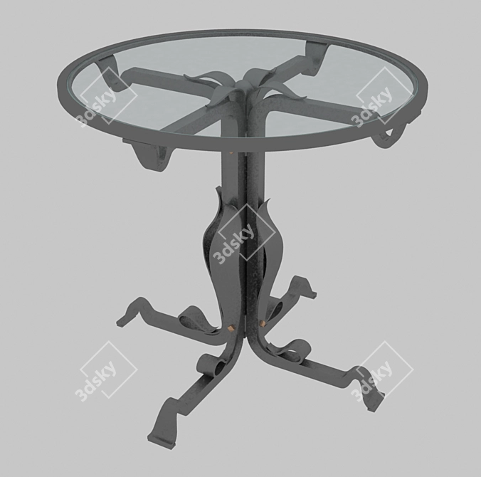 Elegant Forged Table 3D model image 1
