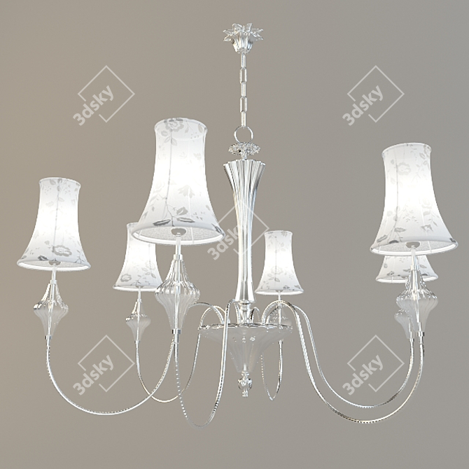 Elegant Crystal Chandelier 3D model image 1