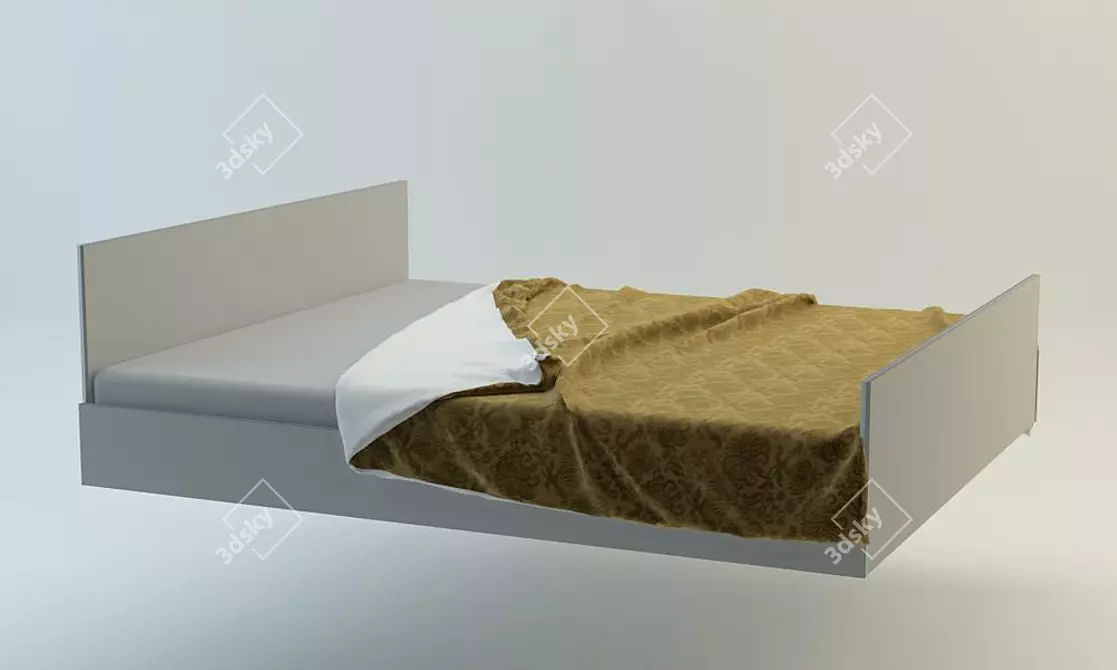 Convertible Bedspread: Easy Material Swap 3D model image 1