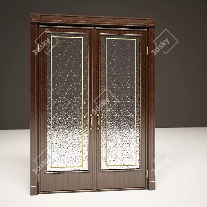 Classic Double Door 3D model image 1