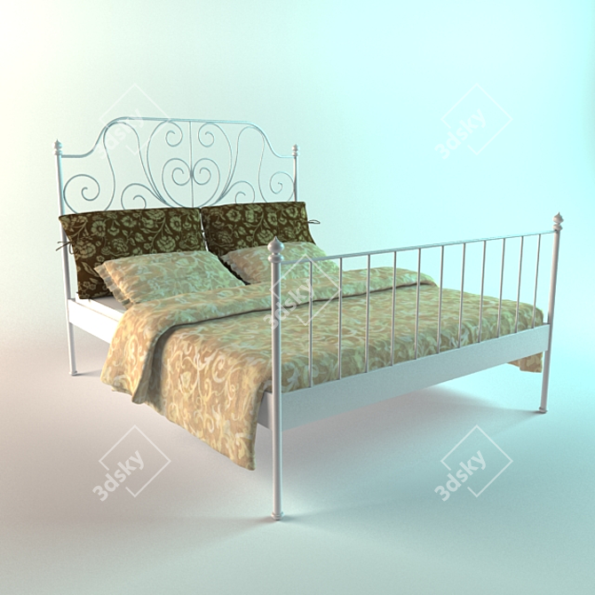 IKEA Leirvik Bed - 160x200, Vray Materials, Texture Included 3D model image 1