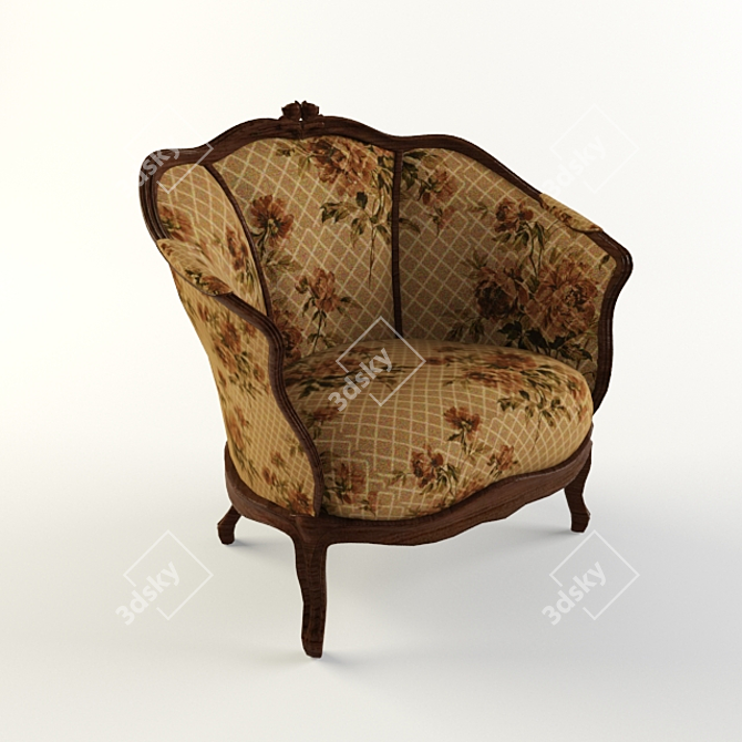 Elegant "Mary" Wooden Collection 3D model image 1