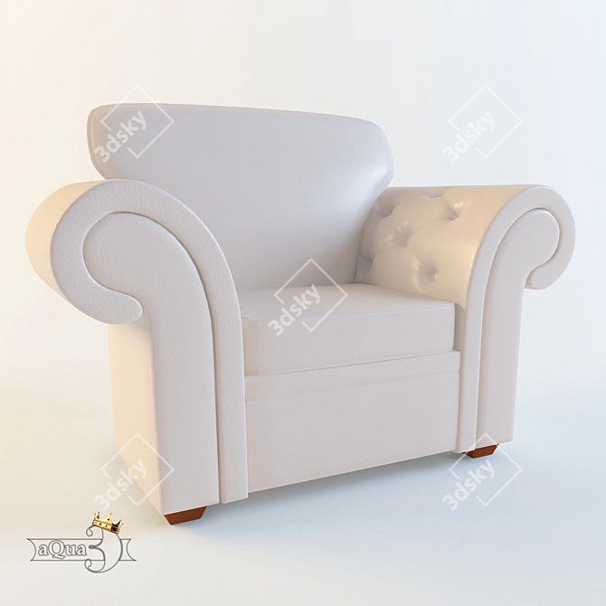 Milford: Compact & Stylish Sofa 3D model image 1