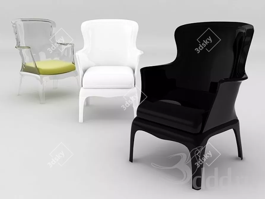 Modern Pasha Armchair: Tradition Redefined 3D model image 1