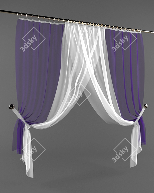 Sheer Elegance Blind 3D model image 1