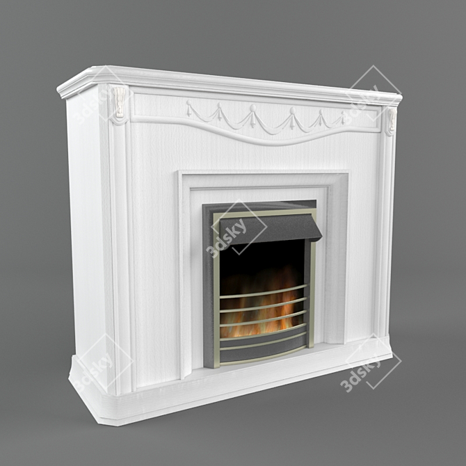 Camelgroup Firenze Day Wood Fireplace Portal 3D model image 1
