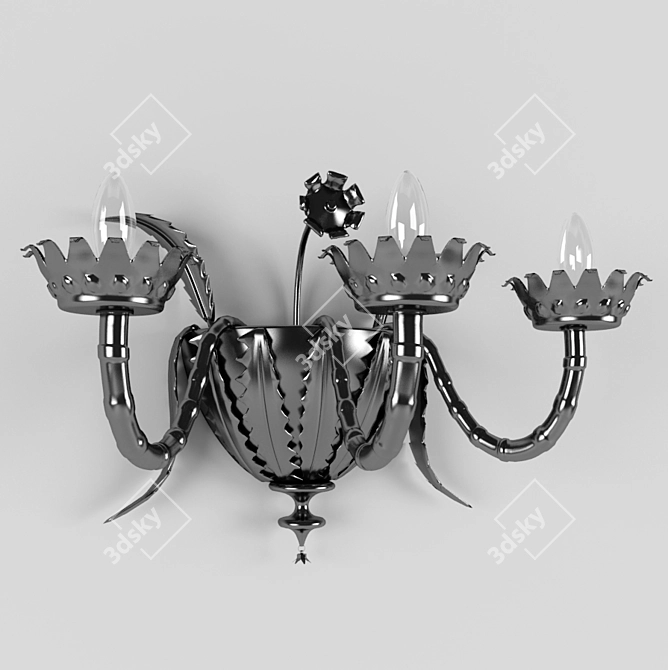 Elegant Wall Sconce 3D model image 1