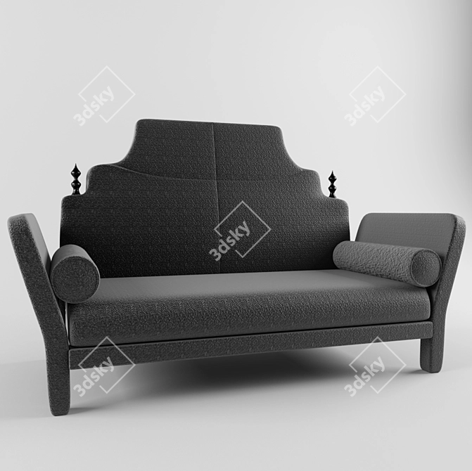 Cozy Chic Sofa 3D model image 1