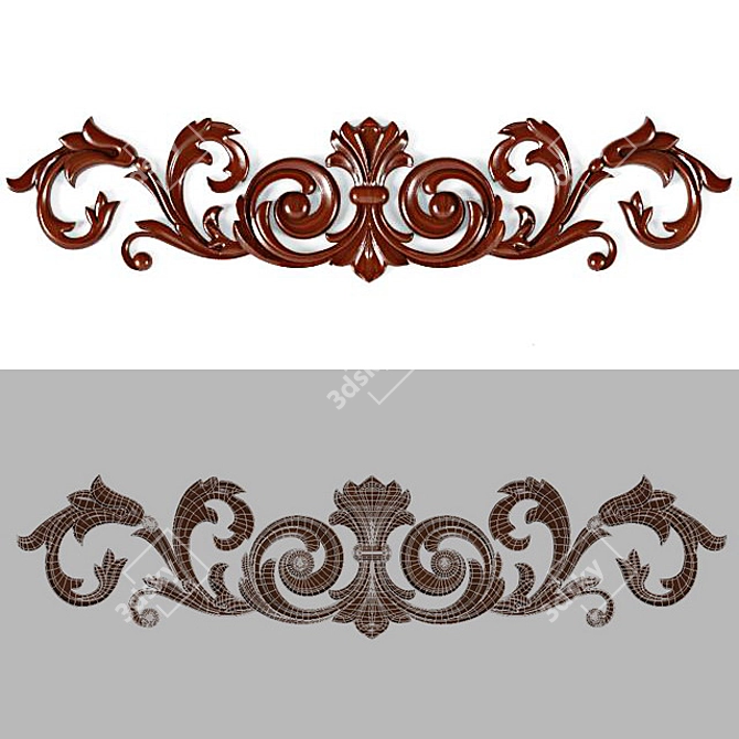 Translation of description: Carved wooden decoration

Exquisite Woodcarved Decor 3D model image 1