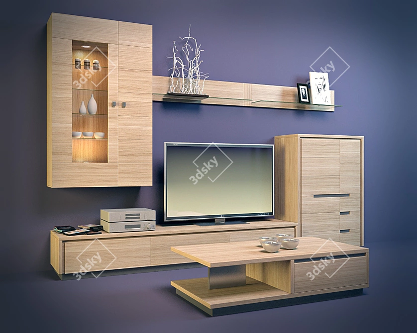 Mountain Beige Modular Furniture Set 3D model image 1