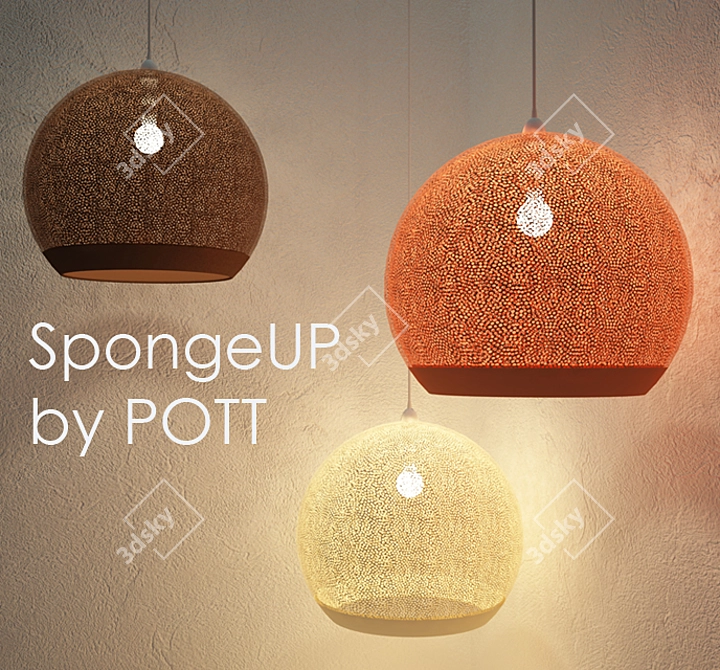 Sponge UP Pendant Light 3D model image 1