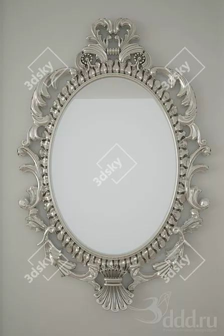 Italian Antique Mirror: Exquisite 3D Design 3D model image 1