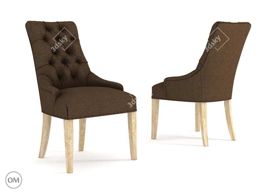 Elegant Albert Arm Chair 3D model image 1