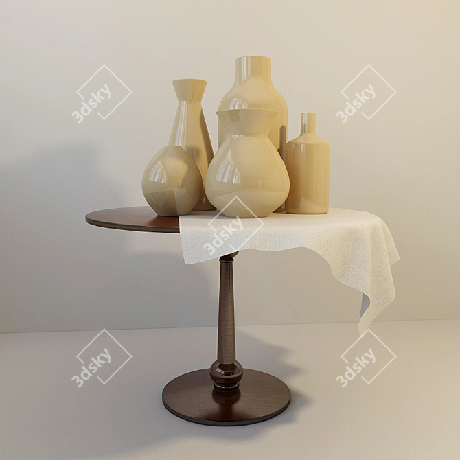 Versatile Tabletop Vases 3D model image 1