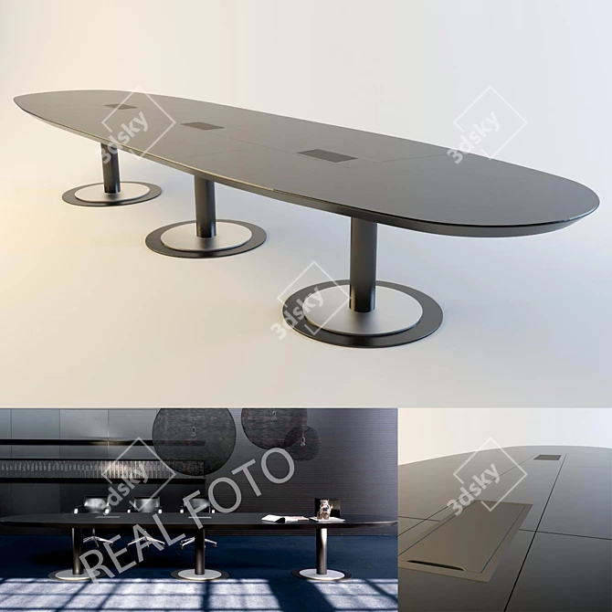 Elegant Conference Table by Fantoni 3D model image 1