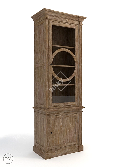 French O-Style Cabinet: Elegance Refined 3D model image 1