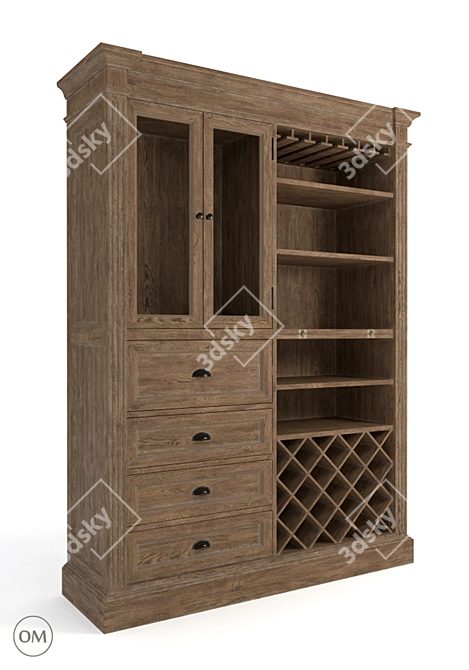  Rustic Elegance Vinter's Cabinet 3D model image 1