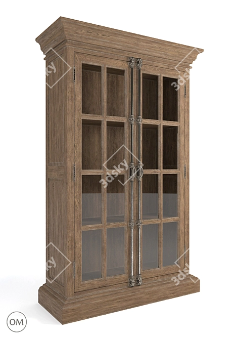 Vintage Casement Cabinet - 8810 3D model image 1