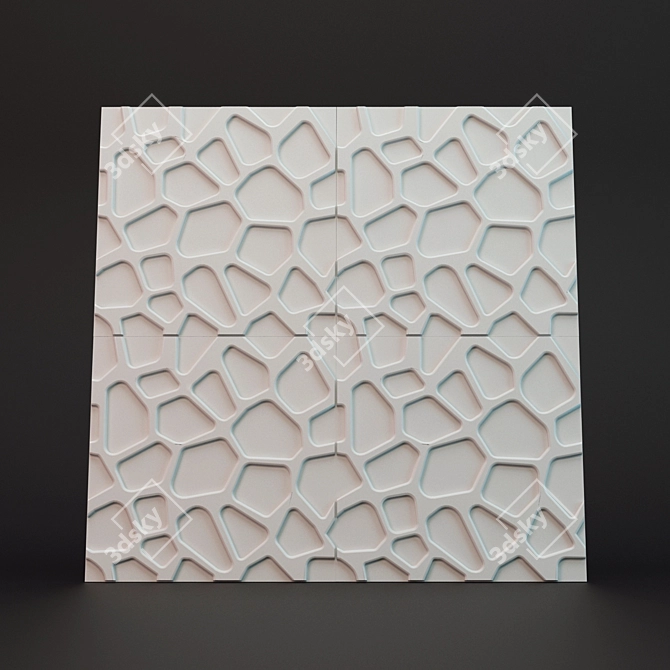 Sculptural 3D Wall Panel: Artpole 3D model image 1