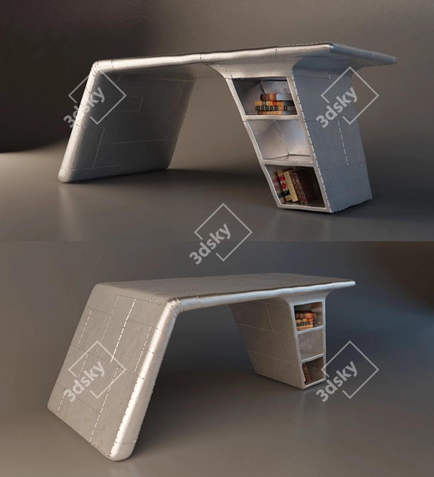 Vintage Aviator Wing Desk 3D model image 1