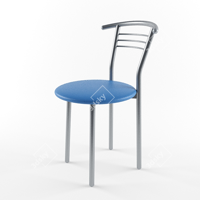 Title: Elegant Suede Chair 3D model image 1