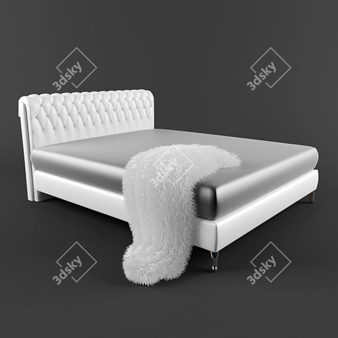 Sleek Azeta Salotti Bed 3D model image 1
