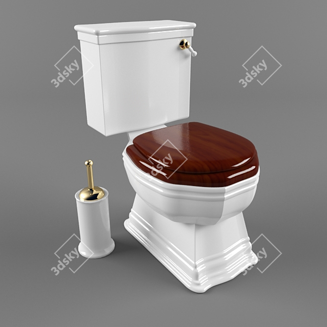 Azzurra Giunone Toilet with Plunger 3D model image 1