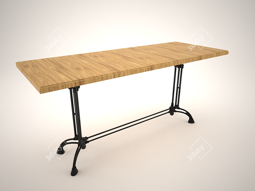 Elegant IMPERO 4070 Table Base 3D model image 1