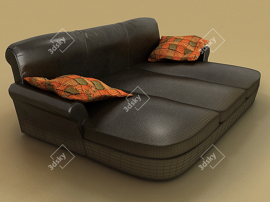 Modern Chaise Lounge with Luxurious Textures 3D model image 1