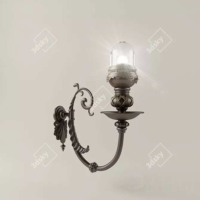 Timeless Outdoor Wall Sconce 3D model image 1