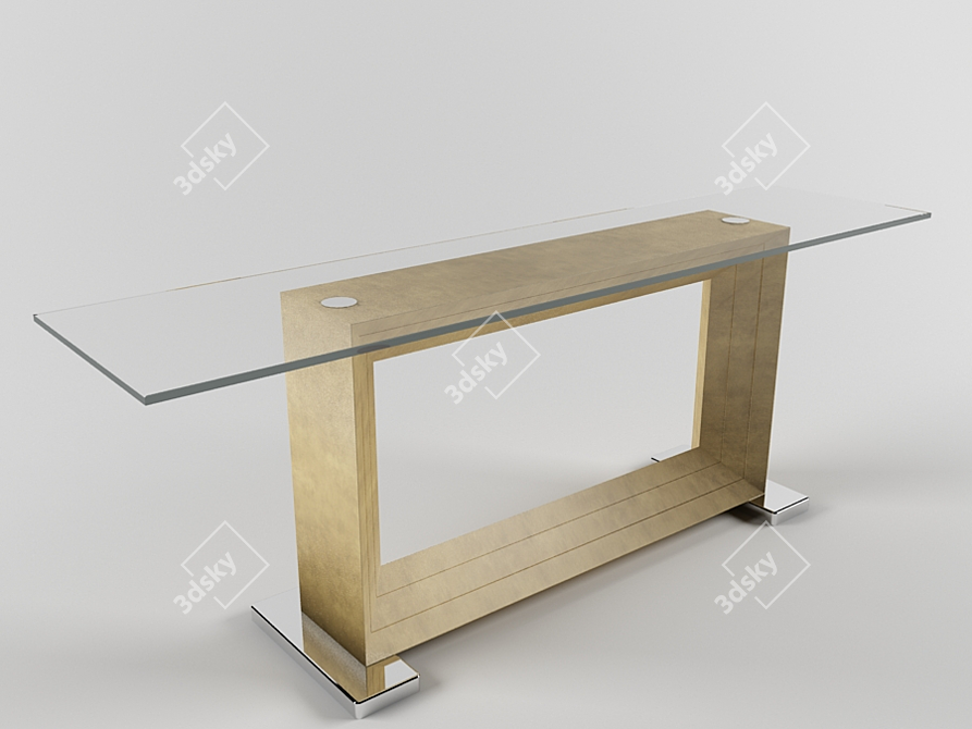 Elegant Console Monaco 3D model image 1