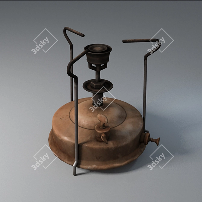 Lowpoly Kerosene Stove 3D model image 1