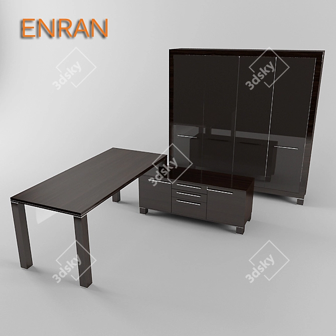 Executive Desk Enran 3D model image 1