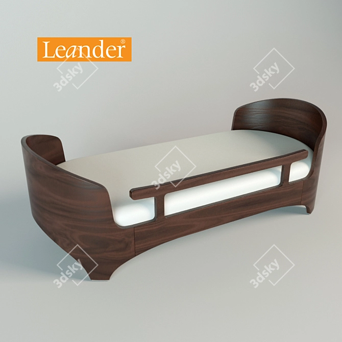 Leander Junior Bed - Simplistic Elegance 3D model image 1