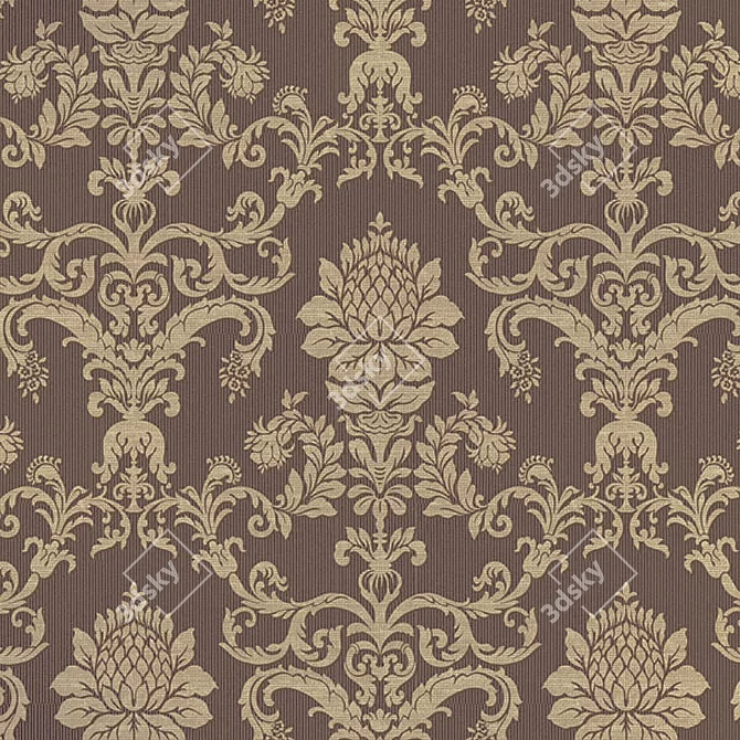 Elegant Embossed Wallpaper Collection 3D model image 1