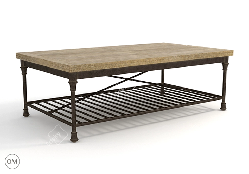 Luxurious Luzern Coffee Table 3D model image 1