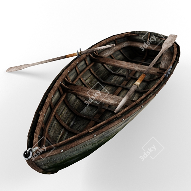 Vintage Boat 3D model image 1