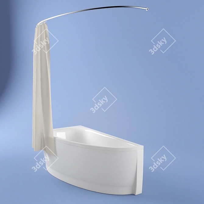 Title: RAVAK Avocado 150 - Complete Bathroom Solution 3D model image 1