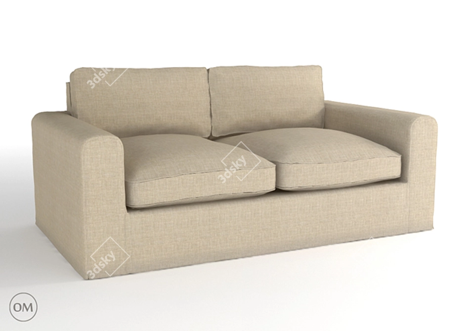 Curations Limited Mons Upholstered Sofa 3D model image 1