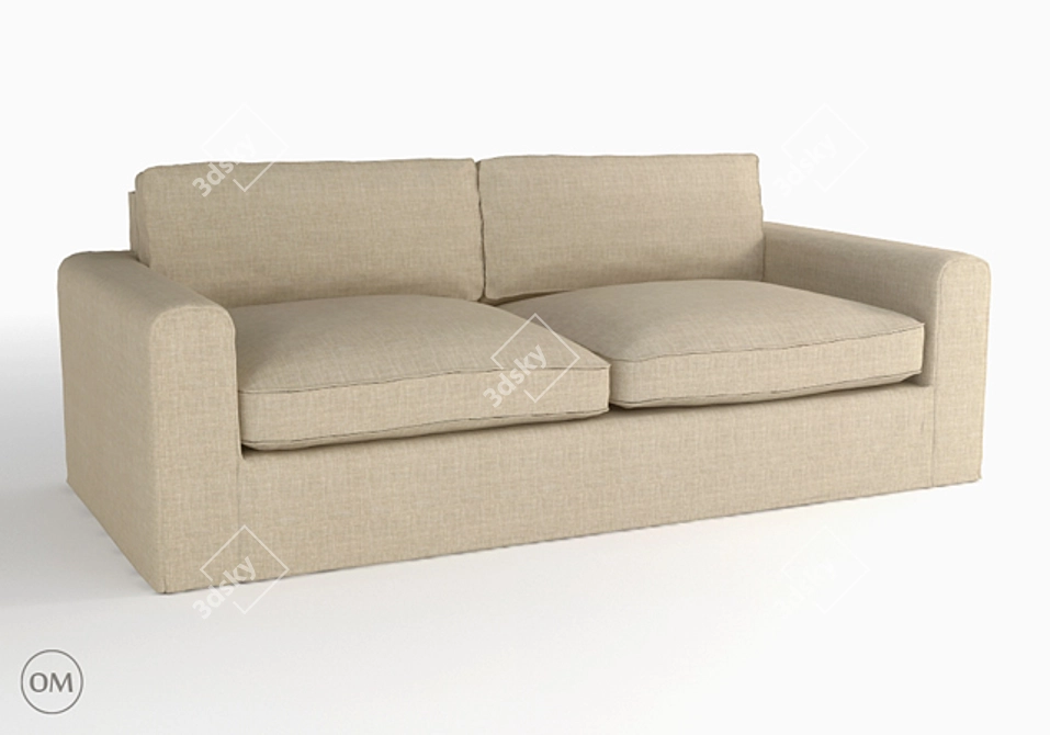 Curations Limited Mons Upholstered Sofa 3D model image 1