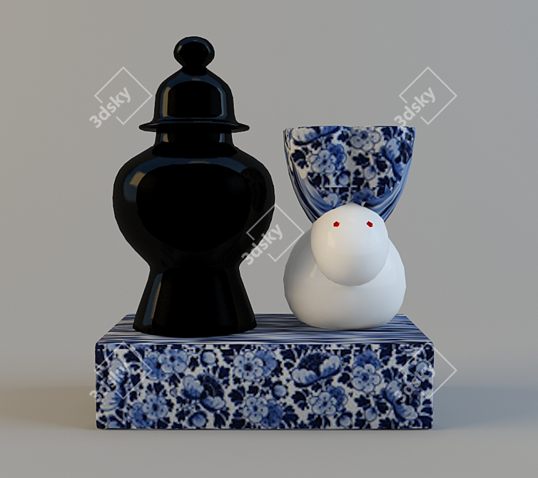 Delf Blue 9: Moooi Vase 3D model image 1