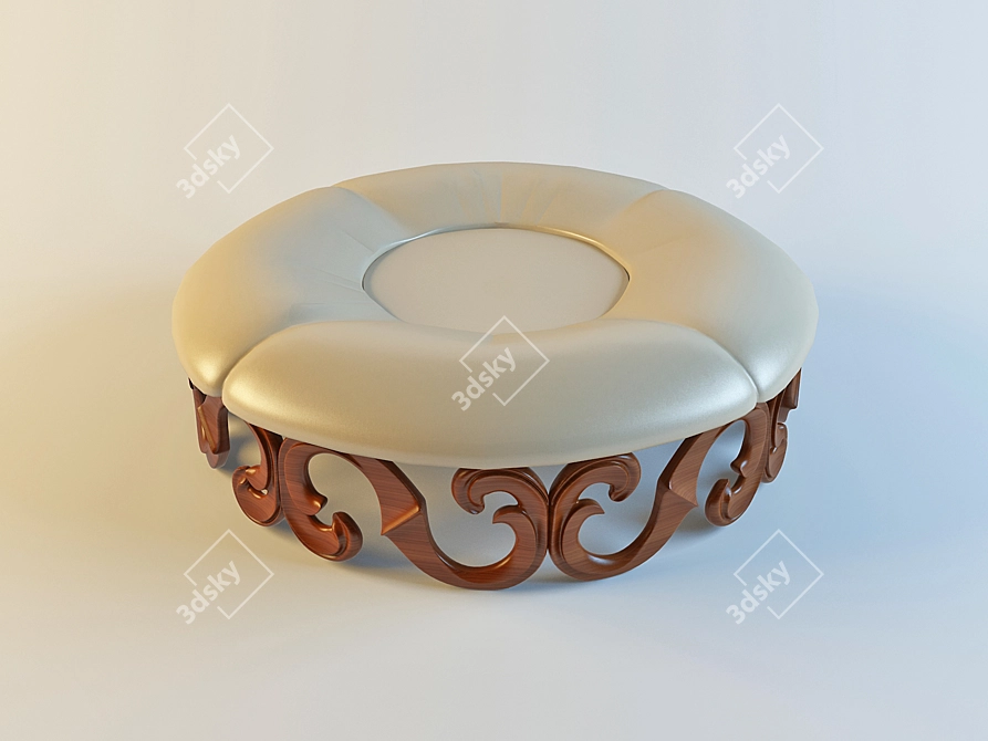 Versatile Ottoman Table: Stylishly Functional 3D model image 1