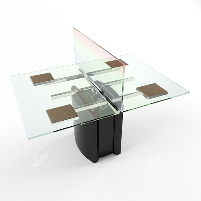 Duo Gamer's Workspace: Ultimate Table 3D model image 1