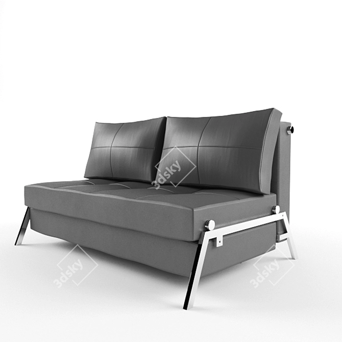 Convertible Leather Sofa 3D model image 1