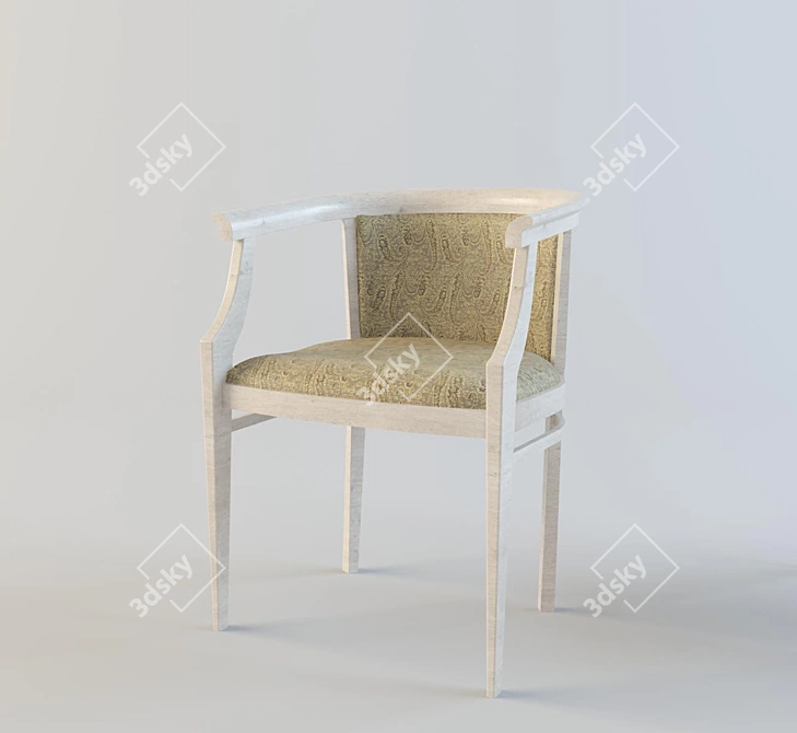 Elegant Wooden Chair Naomi 3D model image 1