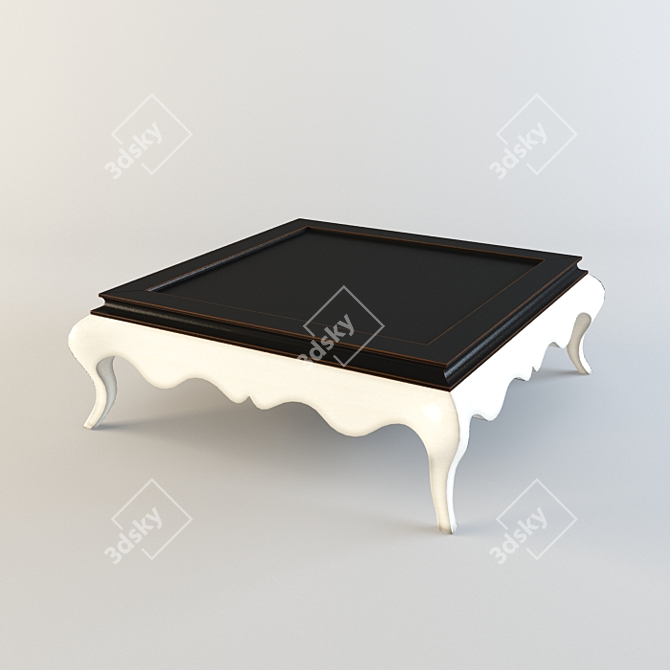 Rustic Wooden Table 3D model image 1