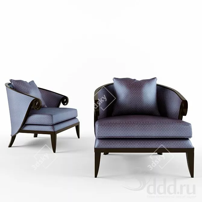 Elegant Christopher Guy Armchair 3D model image 1