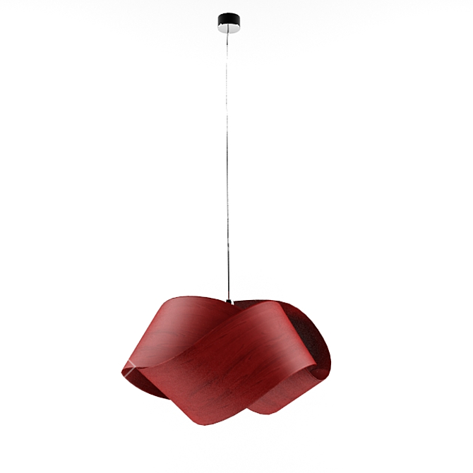 Wooden Glow Pendant: Nut-S 3D model image 1